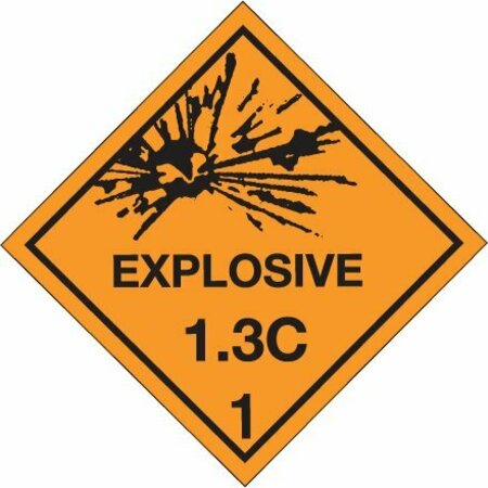 BSC PREFERRED 4 x 4'' - ''Explosive - 1.3C - 1'' Labels S-186